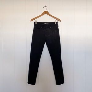 Black Mid-Rise Jean Leggings, Size 2 Short